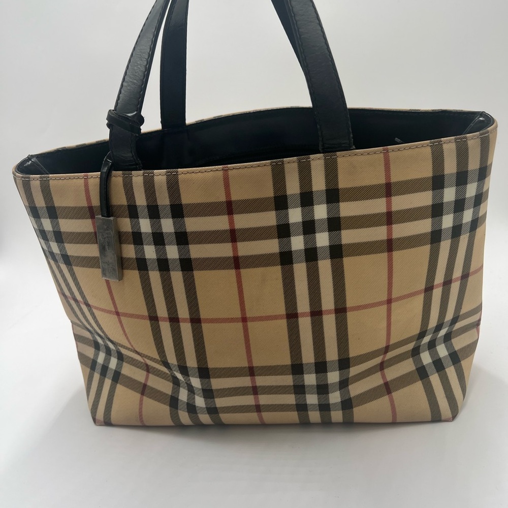 Authentic Burberry Check Tote - Picture 6 of 9